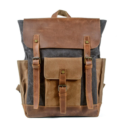 Alice Springs waxed canvas laptop backpack in Dark Grey — Beverley Lane
