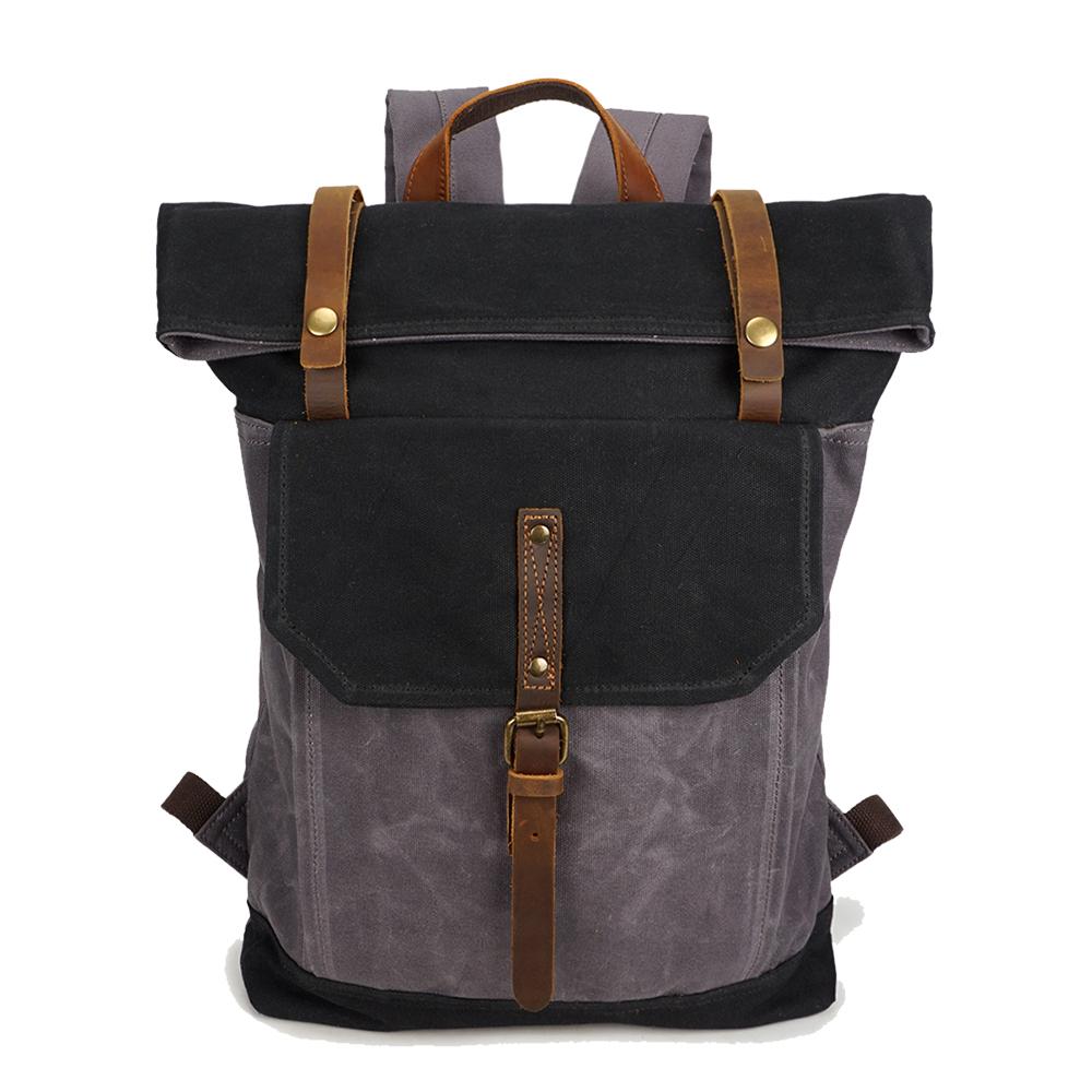 Port Douglas waxed canvas backpack in Black — Beverley Lane