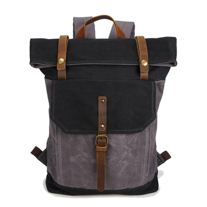 Port Douglas waxed canvas backpack in Black — Beverley Lane