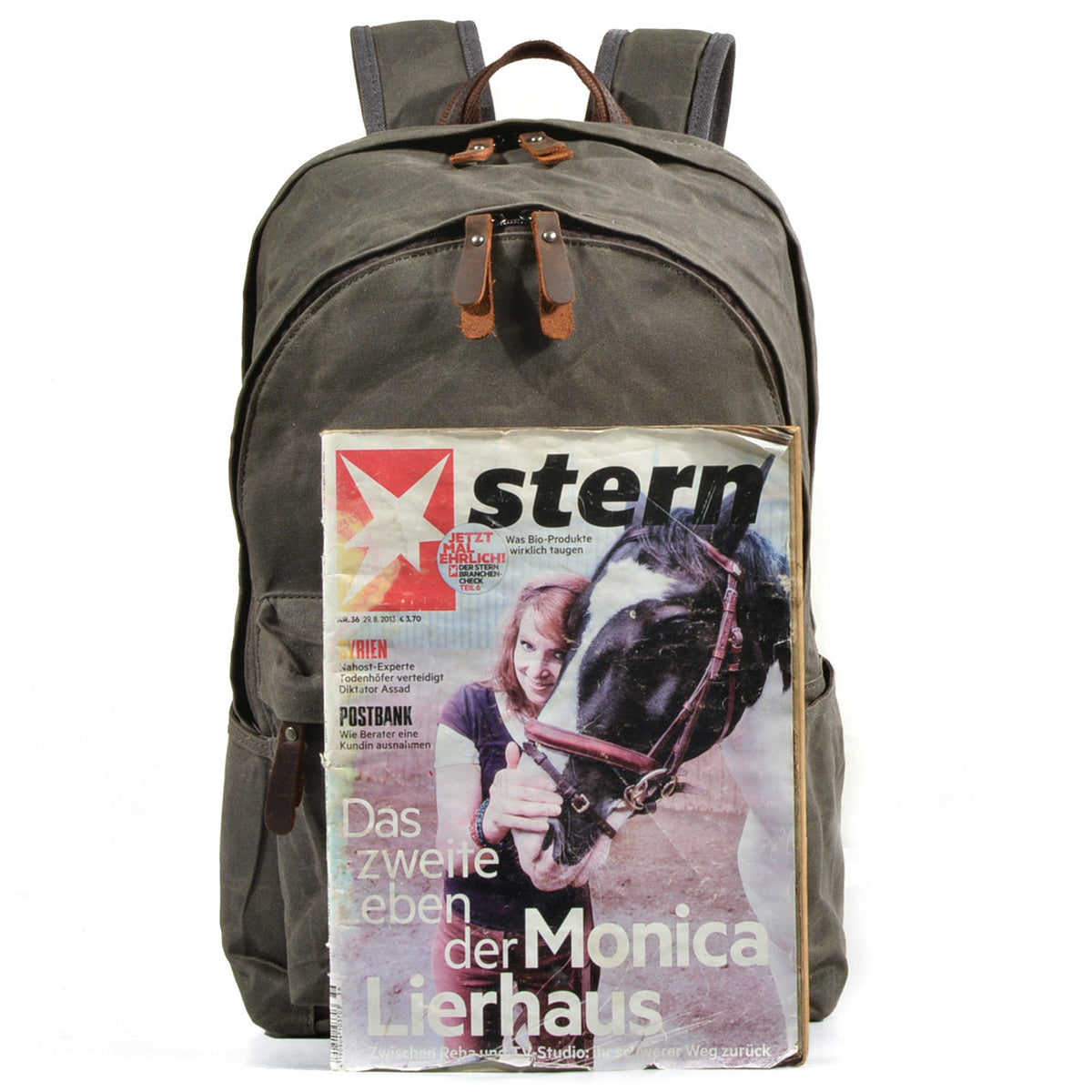 Fremantle waxed canvas backpack — Beverley Lane