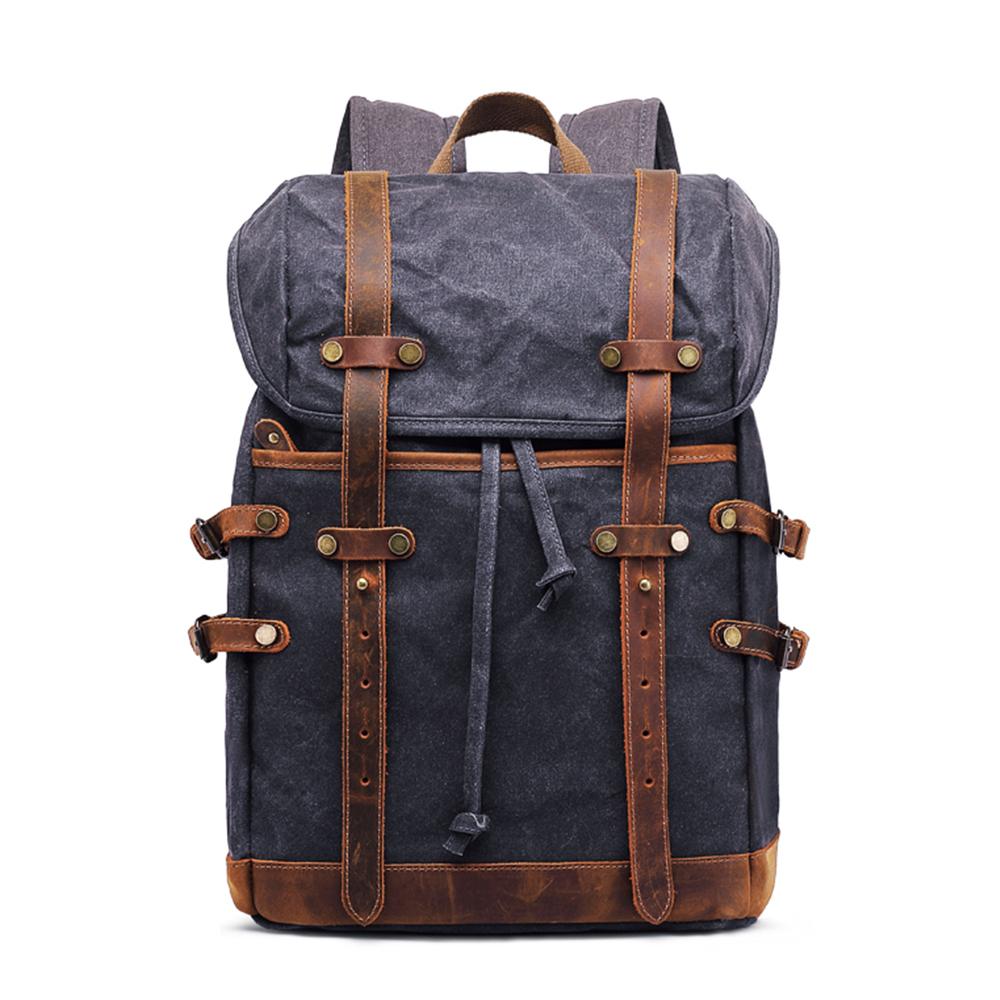 Wanaka waxed canvas backpack in Slate Grey — Beverley Lane