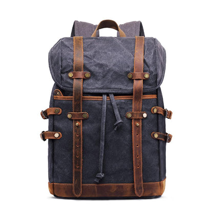 Wanaka waxed canvas backpack in Slate Grey — Beverley Lane
