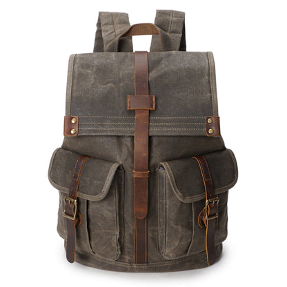 Perth waxed canvas backpack in Army Green — Beverley Lane