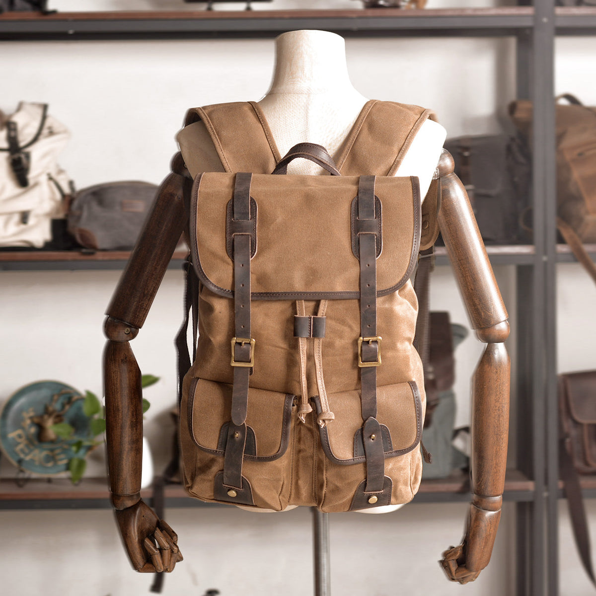 Taupo waxed canvas backpack — Beverley Lane
