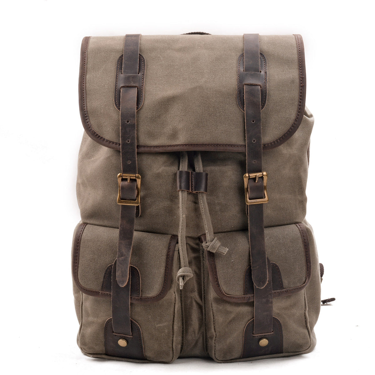 Taupo waxed canvas backpack in Army Green — Beverley Lane