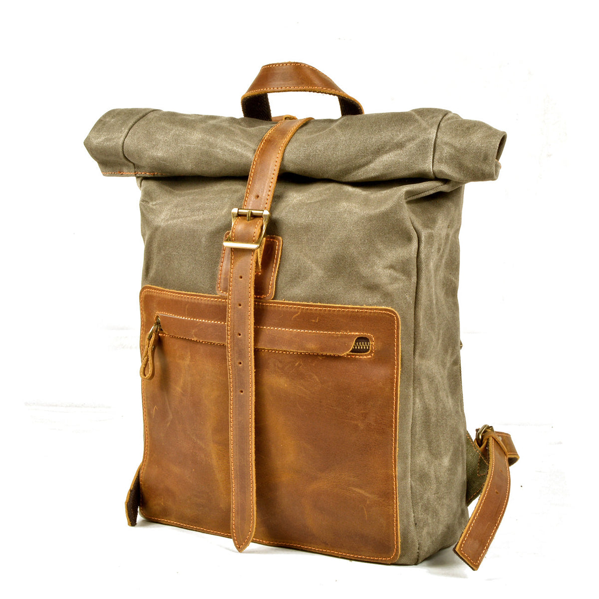 Adelaide waxed canvas rolltop backpack — Beverley Lane