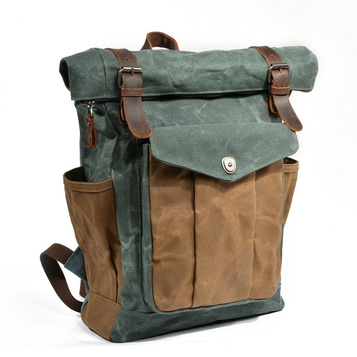 Wellington waxed canvas rolltop backpack — Beverley Lane