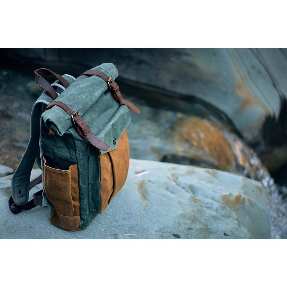 Wellington waxed canvas rolltop backpack — Beverley Lane