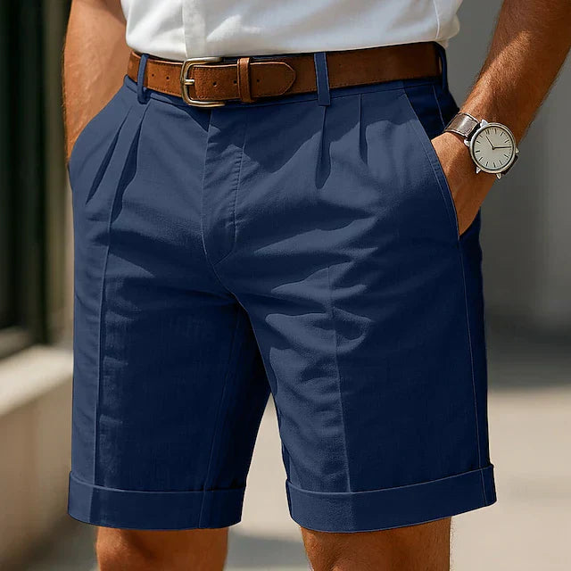 Theodore | Elegant Everyday Shorts with Pleated Front