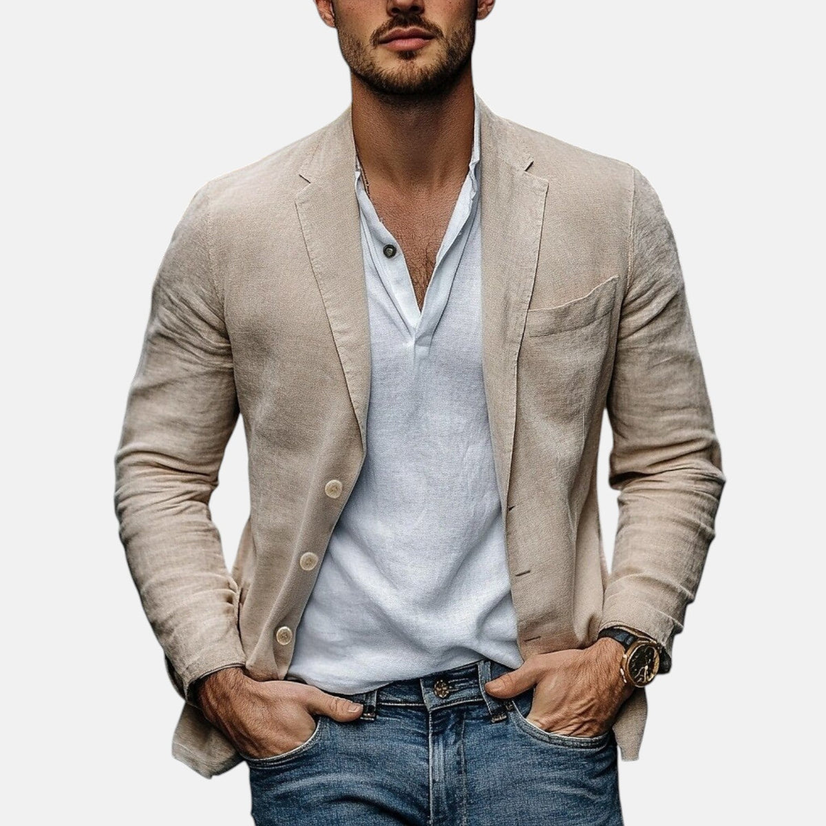 Renzo | Elegant Lightweight Linen Summer Blazer for Men