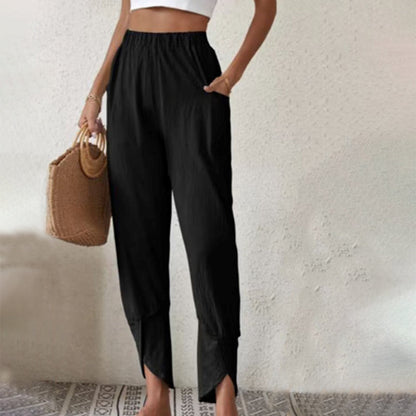 Esari | Relaxed Pants with Frayed Hem
